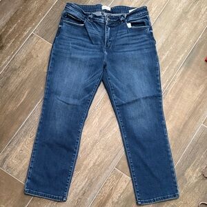 KanCan Deep Indigo Cropped knot Jeans